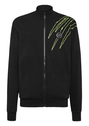 Plein Sport logo-appliqué track jacket - Black