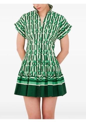 Cara Cara Nash shirred mini dress - Green