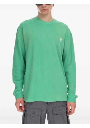 GUESS USA logo waffle T-shirt - Green