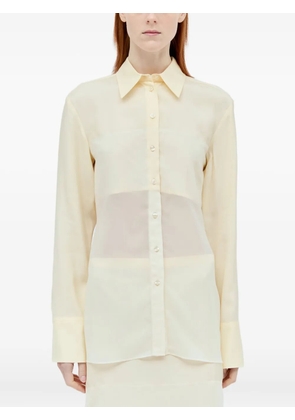 Sportmax sheer panelled shirt - Yellow