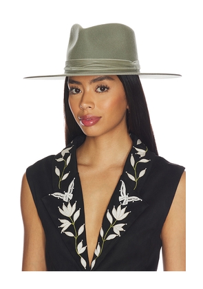 Lack of Color Rancher Fedora Hat in Green. Size S. Also in M.