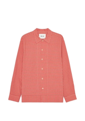 NN07 Reed gingham-check shirt jacket - Red