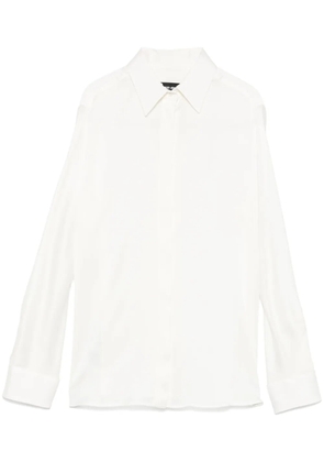 Giorgio Armani charmeuse shirt - Neutrals