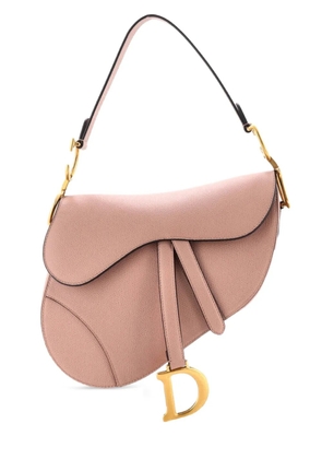 Christian Dior Pre-Owned Saddle Handbag Leather Medium shoulder bag - Neutrals