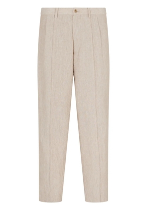 Giorgio Armani linen trousers - Neutrals