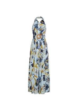 Cara Cara Quentin floral belted dress - Blue