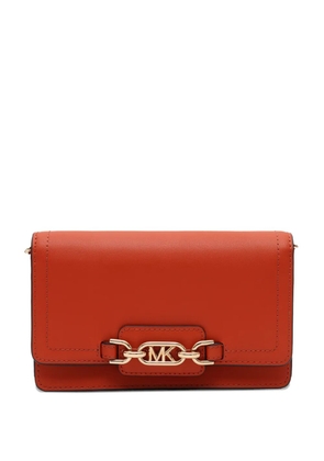Michael Kors Kids chain-link leather crossbody bag - Orange