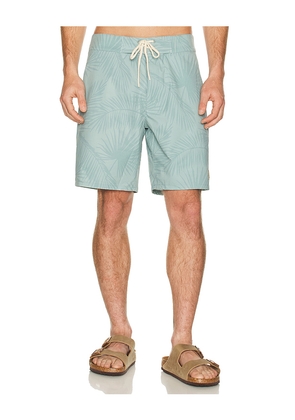 Marine Layer 8 Stretch Board Short in Teal. Size 30. Also in 32.