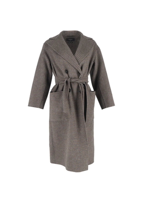 Max Mara Orense plaid double-breasted coat - Brown