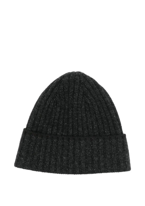 N.Peal ribbed cashmere hat - Black