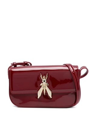 Patrizia Pepe Essential patent leather shoulder bag - Red