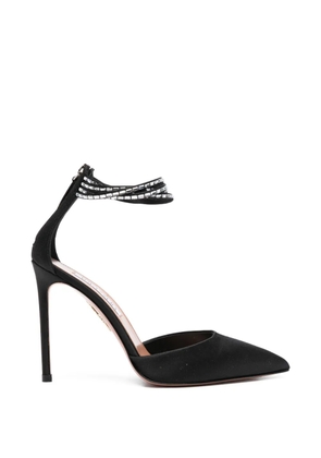 Aquazzura beaded ankle pumps - Black