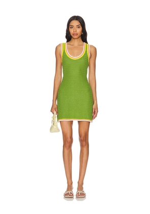 Spiritual Gangster River Crochet Dress in Green. Size M. Also in XS, XL.