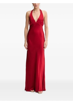 Bardot Magdalene halter neck maxi dress - Red