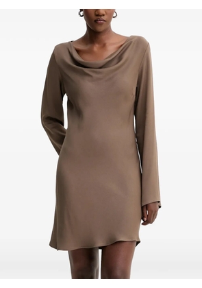 American Vintage Tidim cowl-neck mini dress - Brown