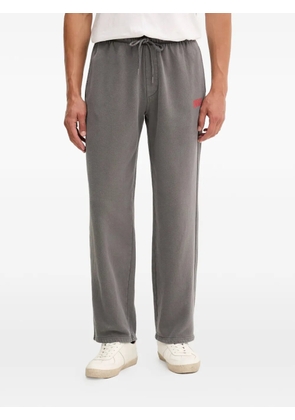 American Vintage Plizzy drawstring logo track pants - Grey