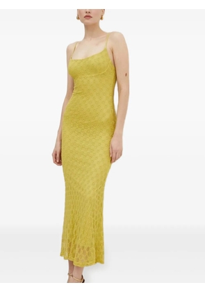 Bardot floral-lace midi dress - Yellow