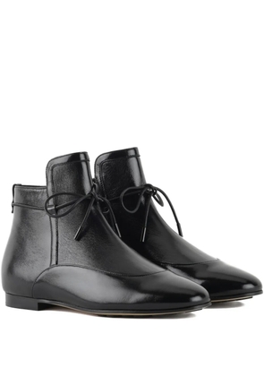Giorgio Armani leather ankle boots - Black