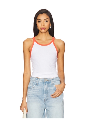 perfectwhitetee Athletic Color Block Tank in White. Size XL. Also in L.