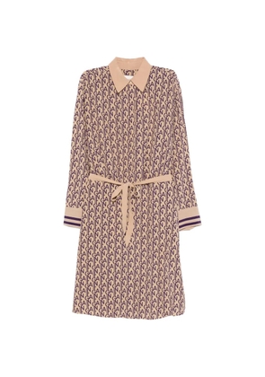 Gant monogram belted midi dress - Neutrals