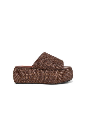 SIMONMILLER Raffia Cloudy Platform in Chocolate. Size 39. Also in 41.