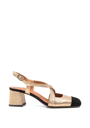 Chie Mihara Vondina criss-cross-strap pumps - Gold