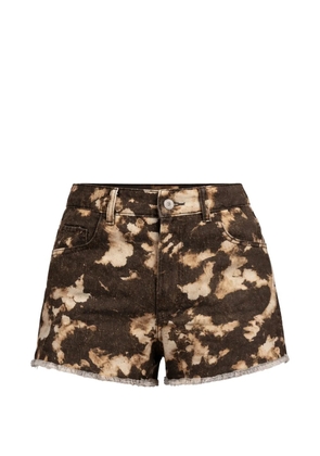 LIU JO bleached frayed denim shorts - Brown