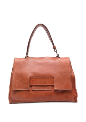 SOMMET My Way flap-top leather shoulder bag - Brown
