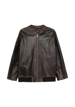 Arma Azzura leather bomber jacket - Brown