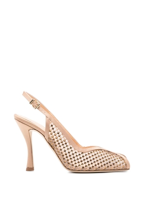 Chantal perforated slingback sandals - Neutrals
