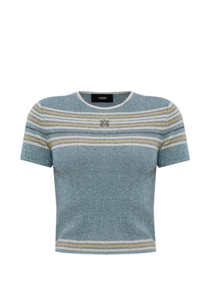 AMIRI stripe-detail T-shirt - Blue