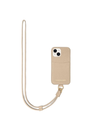 MAISON de SABRÉ Sling leather iPhone 14 phone case - Neutrals
