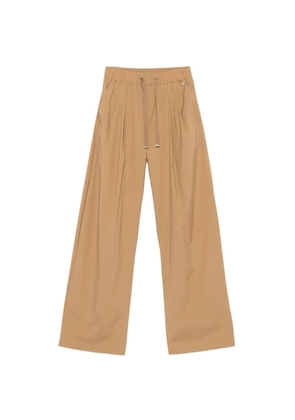 Herno drawstring pleated palazzo pants - Brown