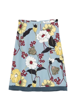Marni floral-print midi skirt - Blue