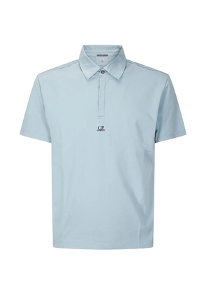 C.P. Company logo-detail short-sleeve polo shirt - Blue