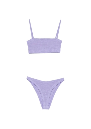 Hunza G crinkle texture straps swimsuit - Purple