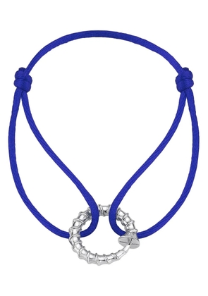 Mateo screw blue cord bracelet - Silver