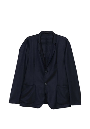 Giorgio Armani button herringbone blazer - Blue