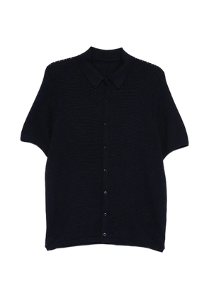 BOMPARD waffle-knit buttoned shirt - Blue