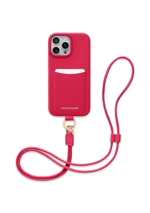 MAISON de SABRÉ Sling leather iPhone 16 Pro Max phone case - Pink