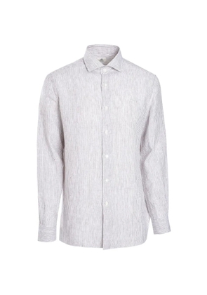Luigi Borrelli striped long-sleeve shirt - White