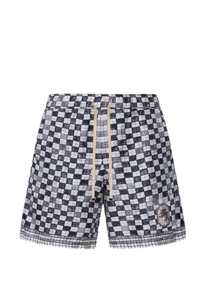 AMIRI checkered drawstring shorts - Blue