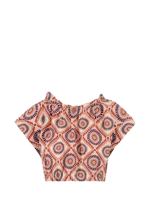 lemlem Muna geometric-pattern top - Pink