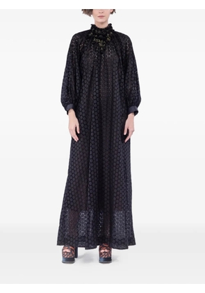 Biyan gathered-neck maxi dress - Black