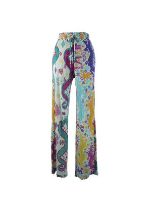 Etro Vintage geometric-print trousers - White