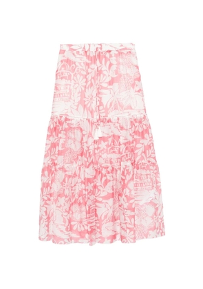 ERMANNO FIRENZE floral-print midi skirt - Pink