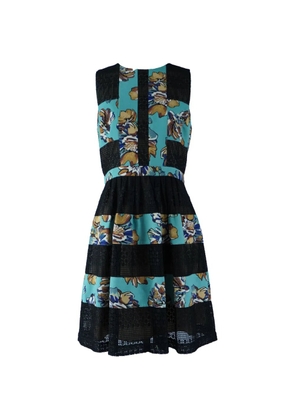 BCBG Max Azria laced floral-print dress - Black