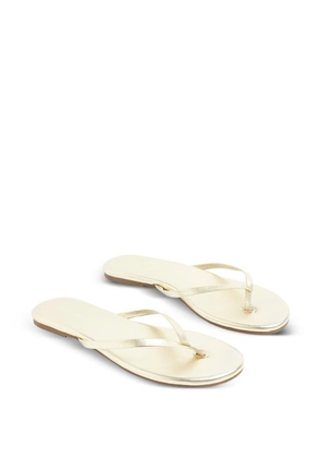 Melissa Odabash logo-detail flip flops - Gold