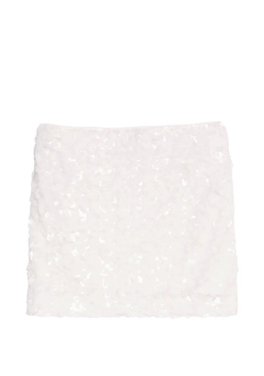 Calvin Klein sequin-embellished mini skirt - White