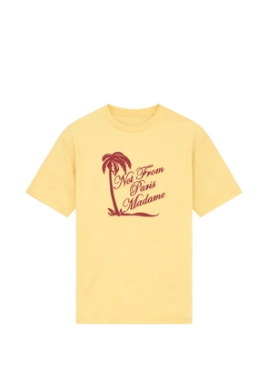 Drôle De Monsieur logo-print T-shirt - Yellow